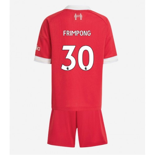 Liverpool Jeremie Frimpong #30 Dětské Domácí Dres 2025-26 Krátký Rukáv (+ trenýrky)
