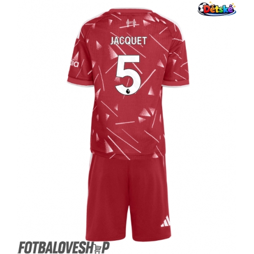 Liverpool Jeremy Jacquet #5 Dětské Domácí Dres 2026-27 Krátký Rukáv (+ trenýrky)