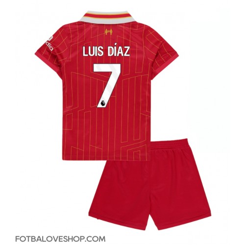 Liverpool Luis Diaz #7 Dětské Domácí Dres 2024-25 Krátký Rukáv (+ trenýrky)