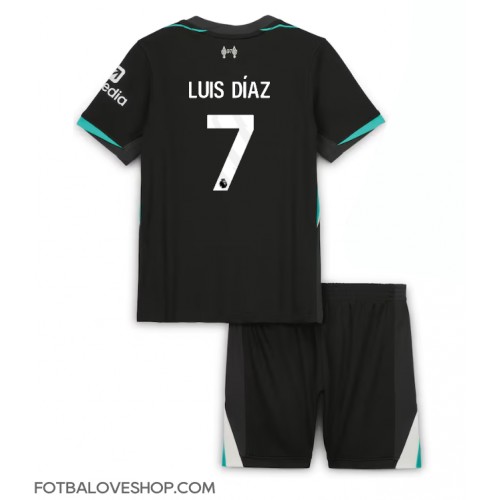 Liverpool Luis Diaz #7 Dětské Venkovní Dres 2024-25 Krátký Rukáv (+ trenýrky)