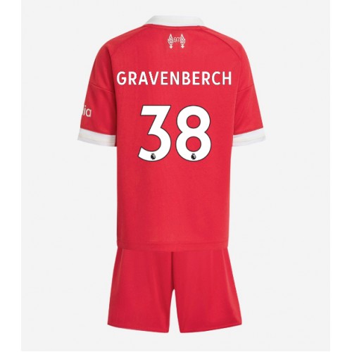 Liverpool Ryan Gravenberch #38 Dětské Domácí Dres 2025-26 Krátký Rukáv (+ trenýrky)