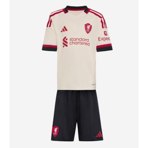Liverpool Ryan Gravenberch #38 Dětské Venkovní Dres 2025-26 Krátký Rukáv (+ trenýrky)