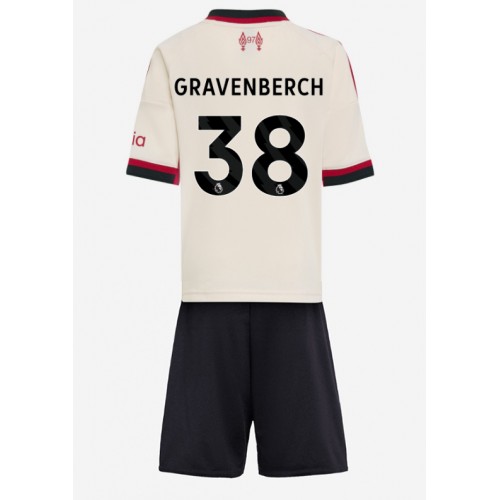 Liverpool Ryan Gravenberch #38 Dětské Venkovní Dres 2025-26 Krátký Rukáv (+ trenýrky)