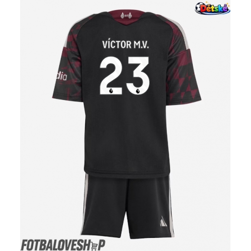 Liverpool Victor Munoz #23 Dětské Alternativní Dres 2026-27 Krátký Rukáv (+ trenýrky)