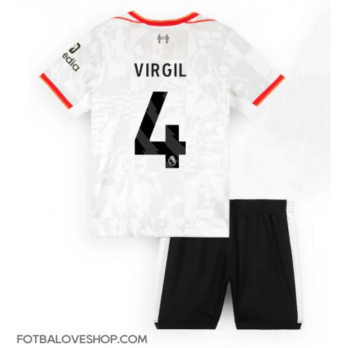Liverpool Virgil van Dijk #4 Dětské Alternativní Dres 2024-25 Krátký Rukáv (+ trenýrky)