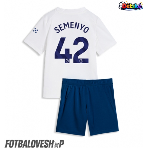 Manchester City Antoine Semenyo #42 Dětské Alternativní Dres 2026-27 Krátký Rukáv (+ trenýrky)