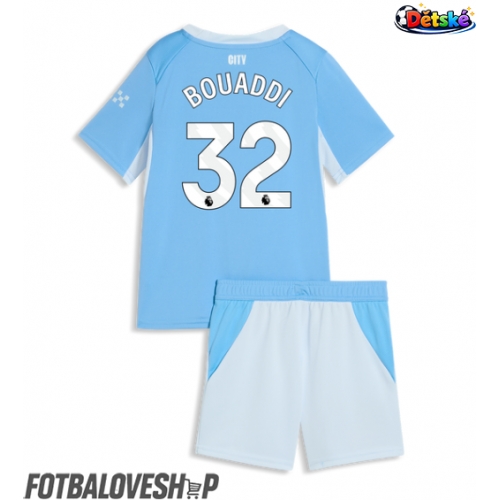 Manchester City Ayyoub Bouaddi #32 Dětské Domácí Dres 2026-27 Krátký Rukáv (+ trenýrky)