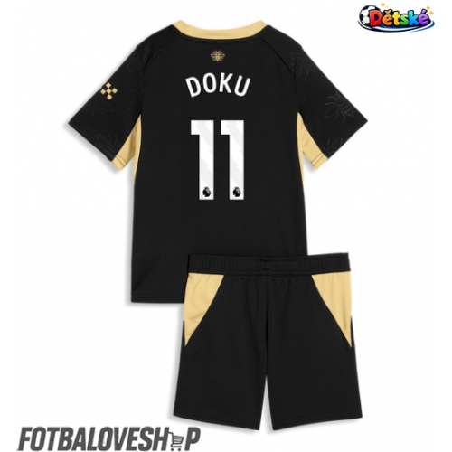 Manchester City Jeremy Doku #11 Dětské Venkovní Dres 2026-27 Krátký Rukáv (+ trenýrky)