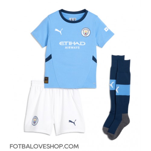 Manchester City Kevin De Bruyne #17 Dětské Domácí Dres 2024-25 Krátký Rukáv (+ trenýrky)