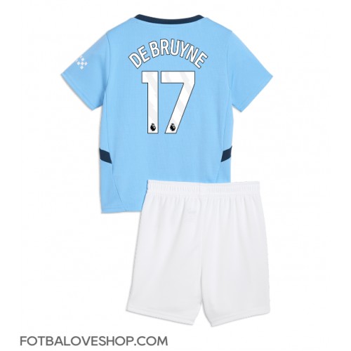 Manchester City Kevin De Bruyne #17 Dětské Domácí Dres 2024-25 Krátký Rukáv (+ trenýrky)