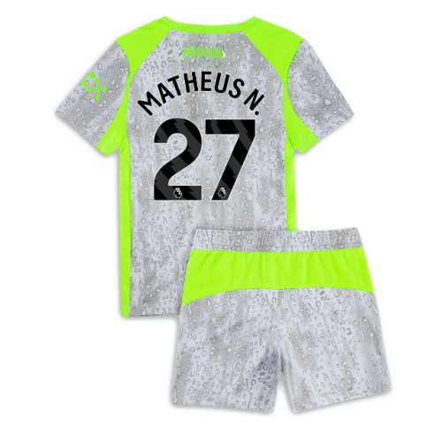 Manchester City Matheus Nunes #27 Dětské Alternativní Dres 2025-26 Krátký Rukáv (+ trenýrky)