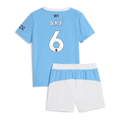 Manchester City Nathan Ake #6 Dětské Domácí Dres 2025-26 Krátký Rukáv (+ trenýrky)