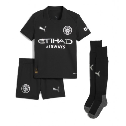 Manchester City Nico Gonzalez #14 Dětské Venkovní Dres 2025-26 Krátký Rukáv (+ trenýrky)