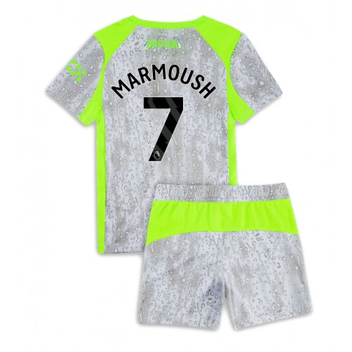 Manchester City Omar Marmoush #7 Dětské Alternativní Dres 2025-26 Krátký Rukáv (+ trenýrky)