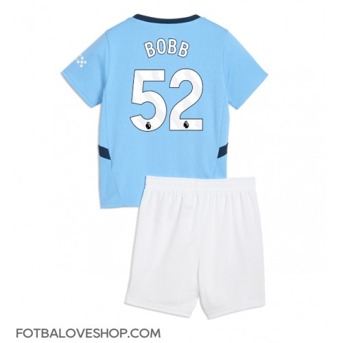 Manchester City Oscar Bobb #52 Dětské Domácí Dres 2024-25 Krátký Rukáv (+ trenýrky)