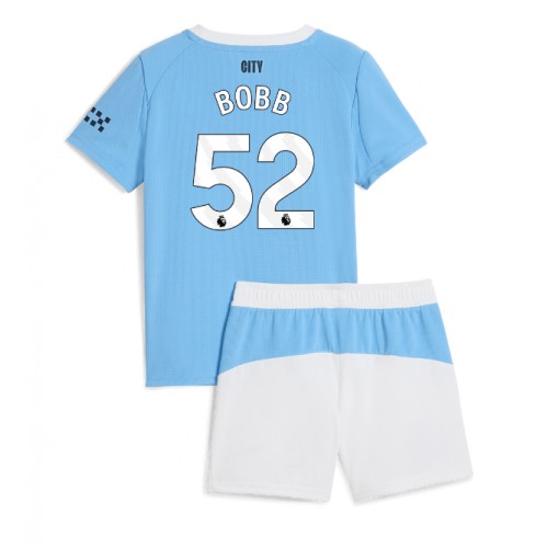 Manchester City Oscar Bobb #52 Dětské Domácí Dres 2025-26 Krátký Rukáv (+ trenýrky)