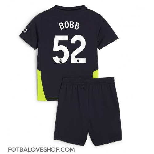 Manchester City Oscar Bobb #52 Dětské Venkovní Dres 2024-25 Krátký Rukáv (+ trenýrky)