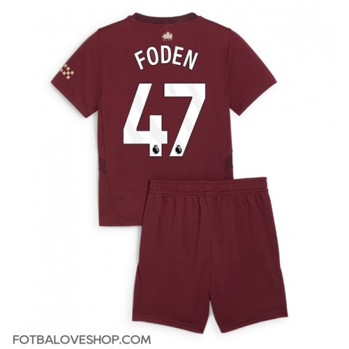Manchester City Phil Foden #47 Dětské Alternativní Dres 2024-25 Krátký Rukáv (+ trenýrky)