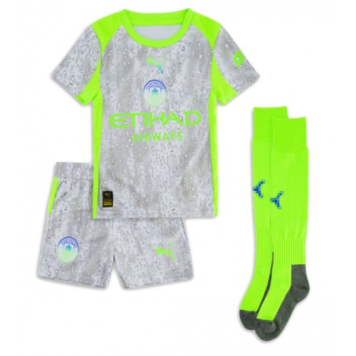 Manchester City Rayan Ait-Nouri #21 Dětské Alternativní Dres 2025-26 Krátký Rukáv (+ trenýrky)