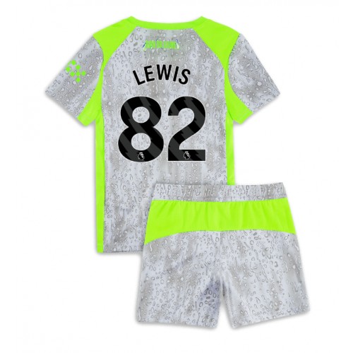 Manchester City Rico Lewis #82 Dětské Alternativní Dres 2025-26 Krátký Rukáv (+ trenýrky)