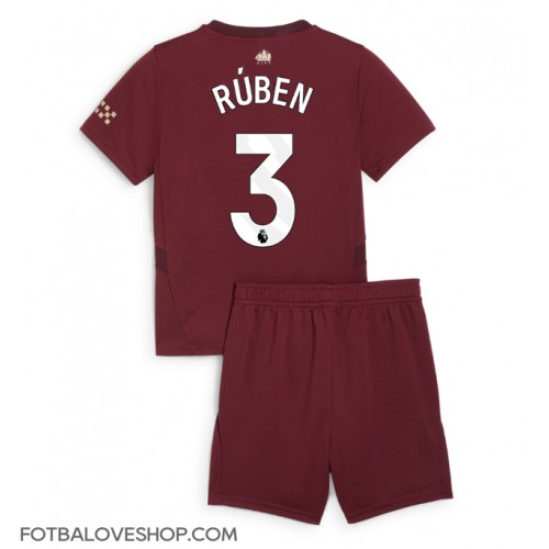 Manchester City Ruben Dias #3 Dětské Alternativní Dres 2024-25 Krátký Rukáv (+ trenýrky)