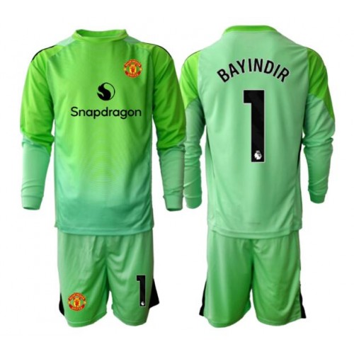 Manchester United Altay Bayindir #1 Brankářské Dětské Alternativní Dres 2025-26 Dlouhý Rukáv (+ trenýrky)