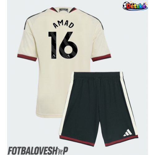 Manchester United Amad Diallo #16 Dětské Alternativní Dres 2026-27 Krátký Rukáv (+ trenýrky)