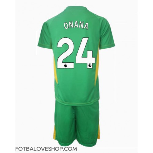 Manchester United Andre Onana #24 Brankářské Dětské Alternativní Dres 2024-25 Krátký Rukáv (+ trenýrky)