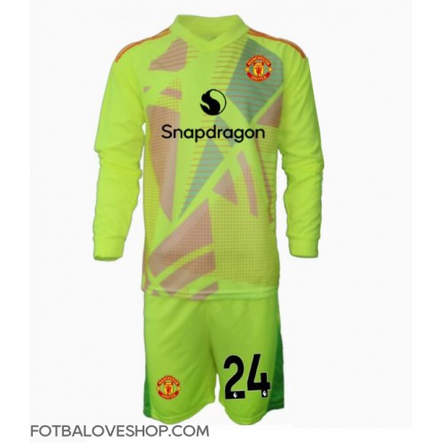 Manchester United Andre Onana #24 Brankářské Dětské Venkovní Dres 2024-25 Dlouhý Rukáv (+ trenýrky)