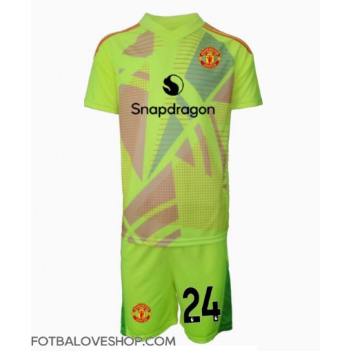 Manchester United Andre Onana #24 Brankářské Dětské Venkovní Dres 2024-25 Krátký Rukáv (+ trenýrky)