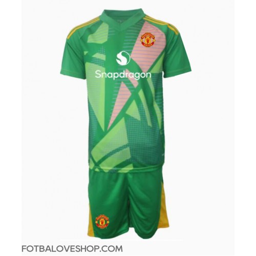 Manchester United Brankářské Dětské Alternativní Dres 2024-25 Krátký Rukáv (+ trenýrky)