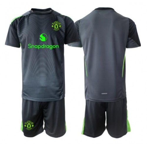 Manchester United Brankářské Dětské Venkovní Dres 2025-26 Krátký Rukáv (+ trenýrky)