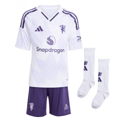 Manchester United Bruno Fernandes #8 Dětské Venkovní Dres 2025-26 Krátký Rukáv (+ trenýrky)