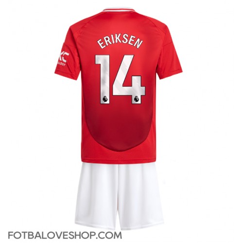 Manchester United Christian Eriksen #14 Dětské Domácí Dres 2024-25 Krátký Rukáv (+ trenýrky)