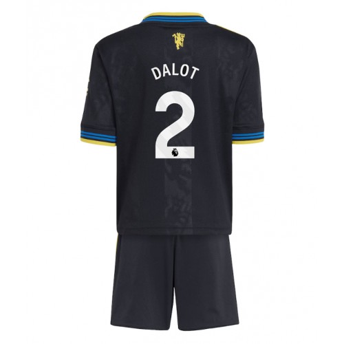 Manchester United Diogo Dalot #2 Dětské Alternativní Dres 2025-26 Krátký Rukáv (+ trenýrky)
