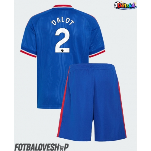 Manchester United Diogo Dalot #2 Dětské Venkovní Dres 2026-27 Krátký Rukáv (+ trenýrky)