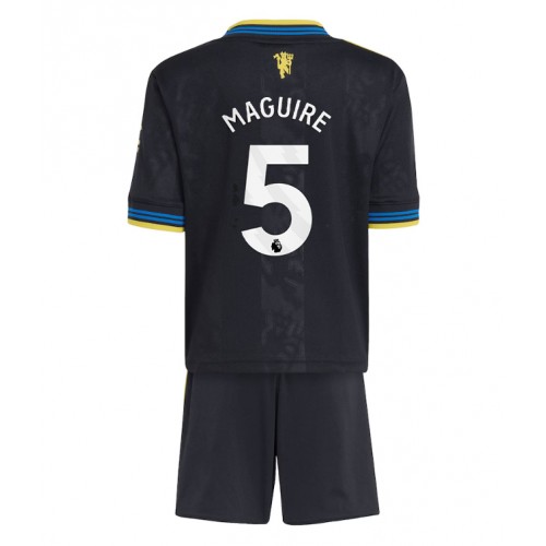 Manchester United Harry Maguire #5 Dětské Alternativní Dres 2025-26 Krátký Rukáv (+ trenýrky)