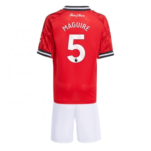 Manchester United Harry Maguire #5 Dětské Domácí Dres 2025-26 Krátký Rukáv (+ trenýrky)