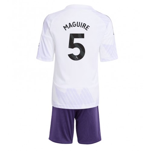 Manchester United Harry Maguire #5 Dětské Venkovní Dres 2025-26 Krátký Rukáv (+ trenýrky)