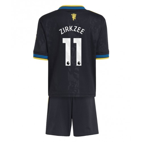 Manchester United Joshua Zirkzee #11 Dětské Alternativní Dres 2025-26 Krátký Rukáv (+ trenýrky)