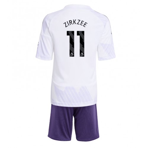 Manchester United Joshua Zirkzee #11 Dětské Venkovní Dres 2025-26 Krátký Rukáv (+ trenýrky)