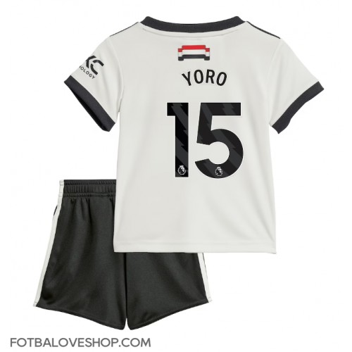 Manchester United Leny Yoro #15 Dětské Alternativní Dres 2024-25 Krátký Rukáv (+ trenýrky)