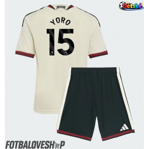 Manchester United Leny Yoro #15 Dětské Alternativní Dres 2026-27 Krátký Rukáv (+ trenýrky)