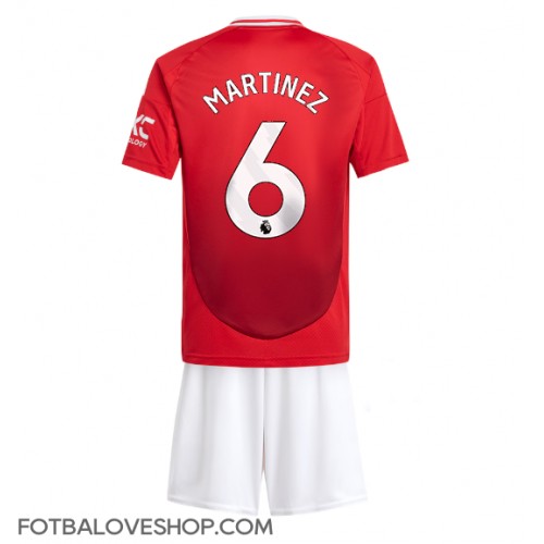 Manchester United Lisandro Martinez #6 Dětské Domácí Dres 2024-25 Krátký Rukáv (+ trenýrky)