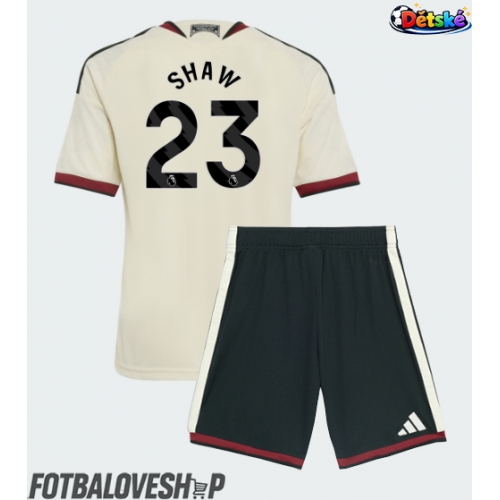 Manchester United Luke Shaw #23 Dětské Alternativní Dres 2026-27 Krátký Rukáv (+ trenýrky)