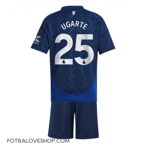 Manchester United Manuel Ugarte #25 Dětské Venkovní Dres 2024-25 Krátký Rukáv (+ trenýrky)