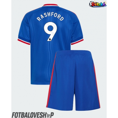 Manchester United Marcus Rashford #9 Dětské Venkovní Dres 2026-27 Krátký Rukáv (+ trenýrky)