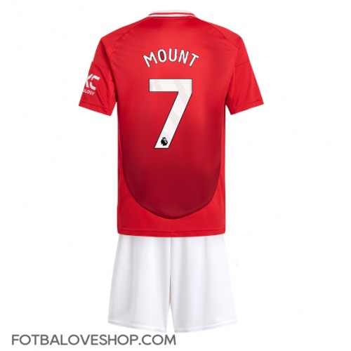 Manchester United Mason Mount #7 Dětské Domácí Dres 2024-25 Krátký Rukáv (+ trenýrky)