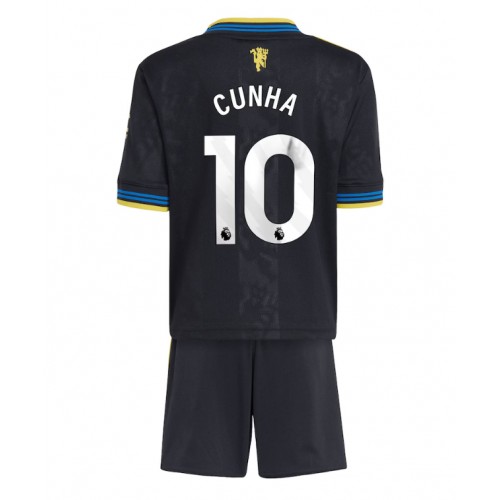 Manchester United Matheus Cunha #10 Dětské Alternativní Dres 2025-26 Krátký Rukáv (+ trenýrky)
