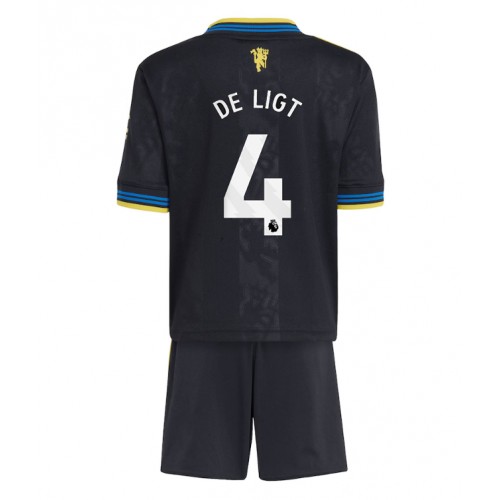 Manchester United Matthijs de Ligt #4 Dětské Alternativní Dres 2025-26 Krátký Rukáv (+ trenýrky)